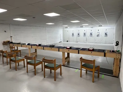 10m Air Range at Pinhoe TSC — electronic-target air pistol and air rifle range.