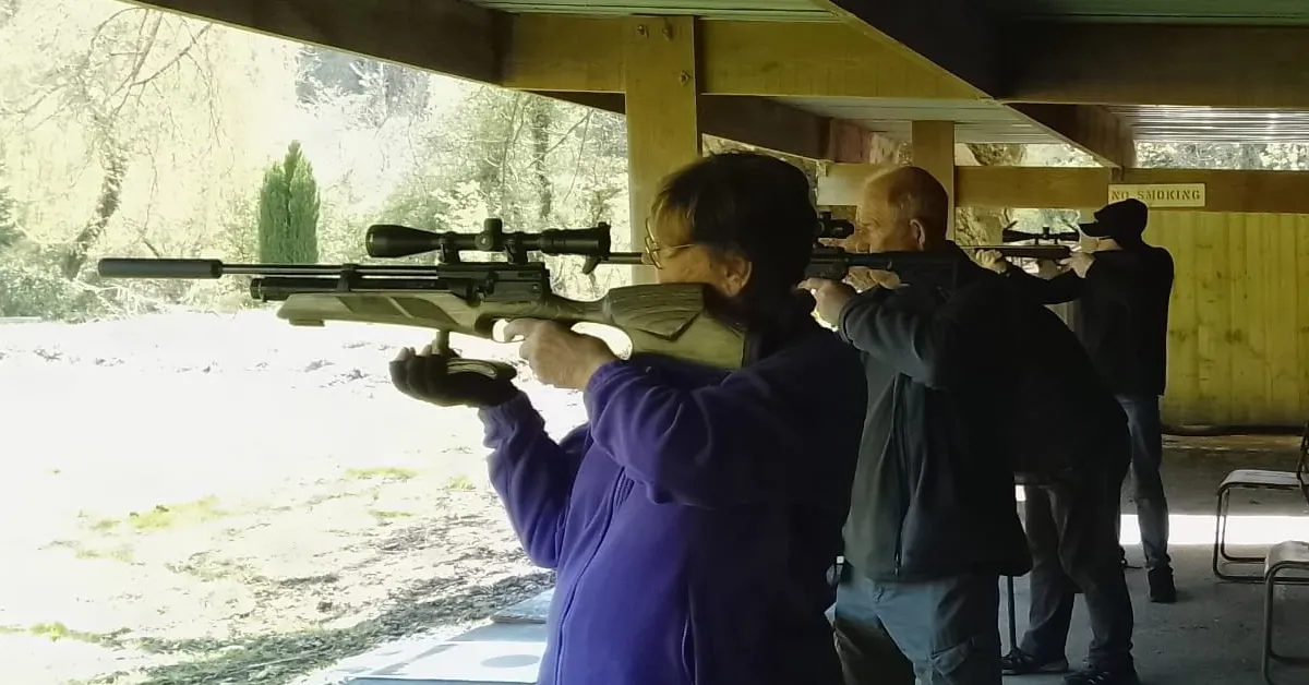 LSR shooters on the firing line at the Pinhoe TSC Bunny Shoot 2026.