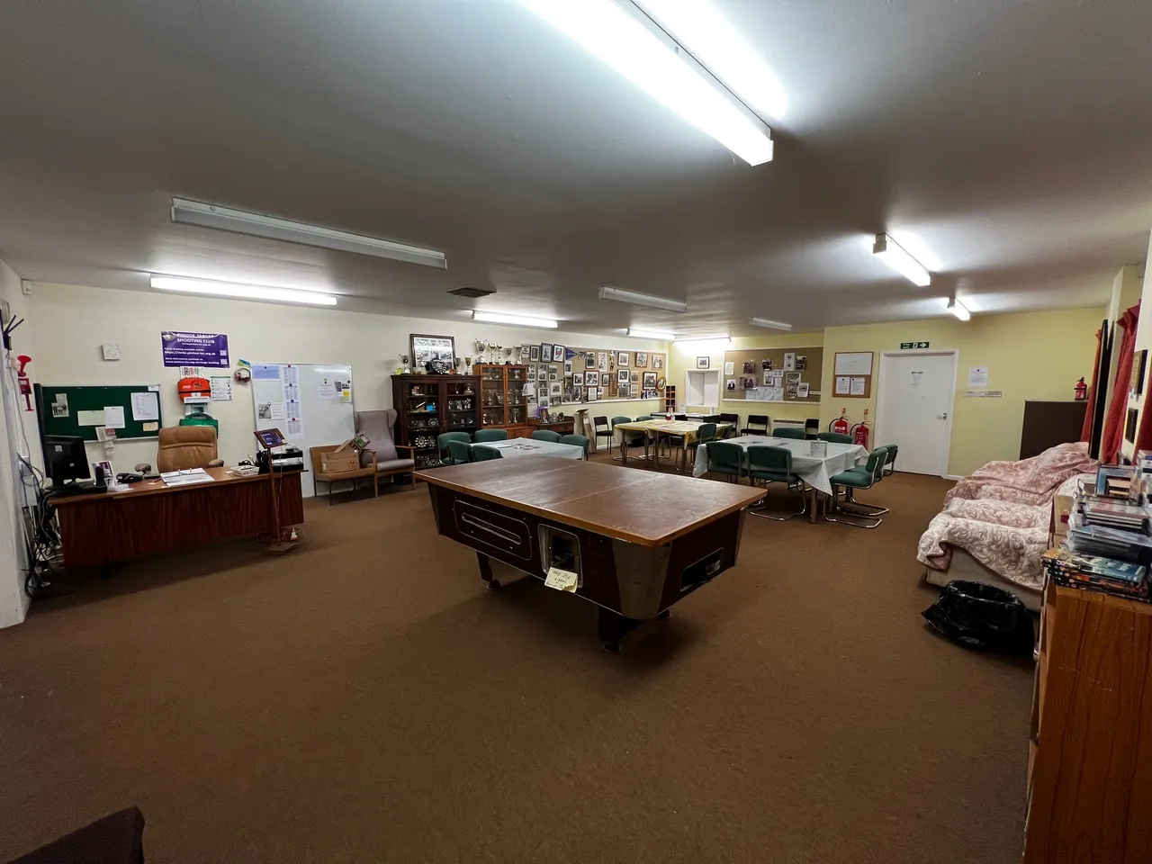 The Pinhoe TSC club room — where members socialise after club nights and competitions.