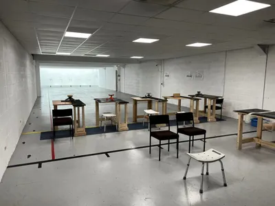 Pinnbrook Right Range at Pinhoe TSC — 25 yard/metre benchrest range.