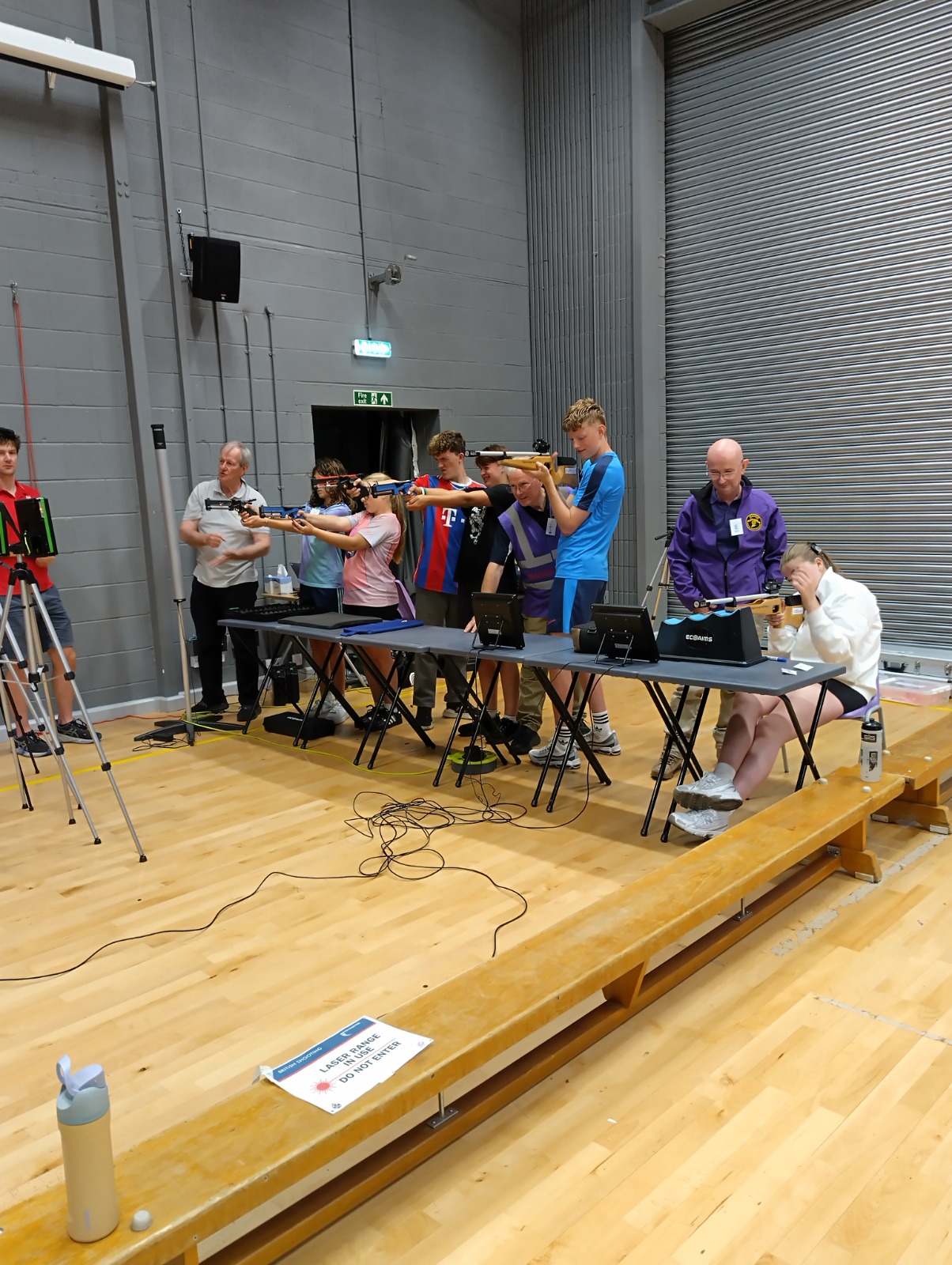The firing line in full swing at the Deaf Academy