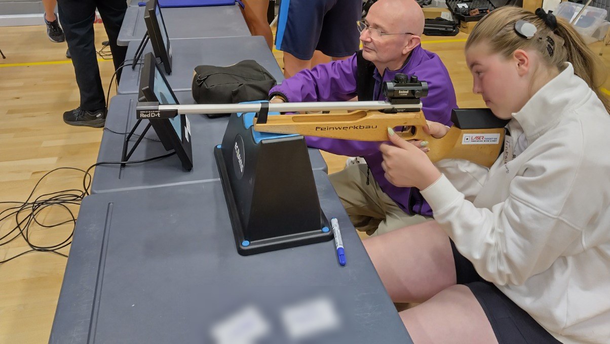 Laser shooting at the Deaf Academy in Exmouth